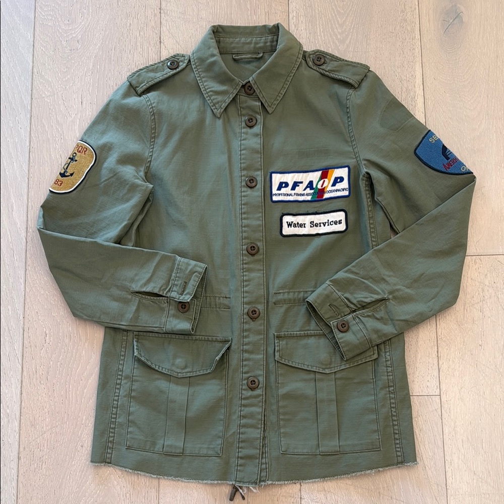Women’s Green Military-Style Jacket